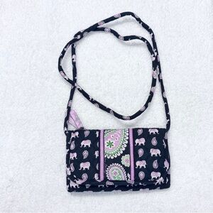Vera Bradley Stylish Black and Pink Elephant Retired Women Wallet